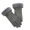 thumbnail image 1 of CYSFASHION Winter Gloves for Women Full Finger Winter Fleece Lining Compression Gloves Grey, 1 of 3