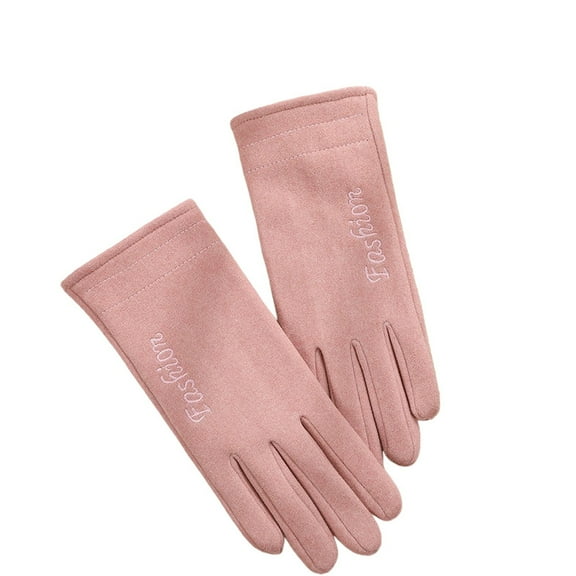 CYSFASHION Winter Gloves for Women Full Finger Winter Fleece Lining Compression Gloves Pink