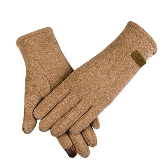 CYSFASHION Winter Gloves for Women Warm Fall Fashion Must Haves Knitted Compression Gloves Coffee