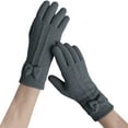 thumbnail image 1 of CYSFASHION Winter Gloves for Women Warm Fall Fashion Must Haves Knitted Compression Gloves Grey, 1 of 4