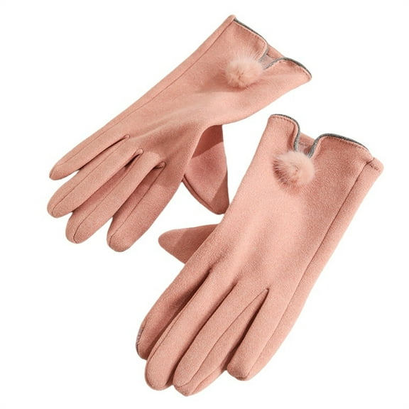 CYSFASHION Winter Gloves for Women Warm Fall Fashion Must Haves Knitted Compression Gloves Pink