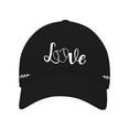 thumbnail image 1 of CYSFASHION Womens Baseball Cap Low Profile Tennis Adjustable Sports Trendy Washed Dad Hat Baseball Black, 1 of 5