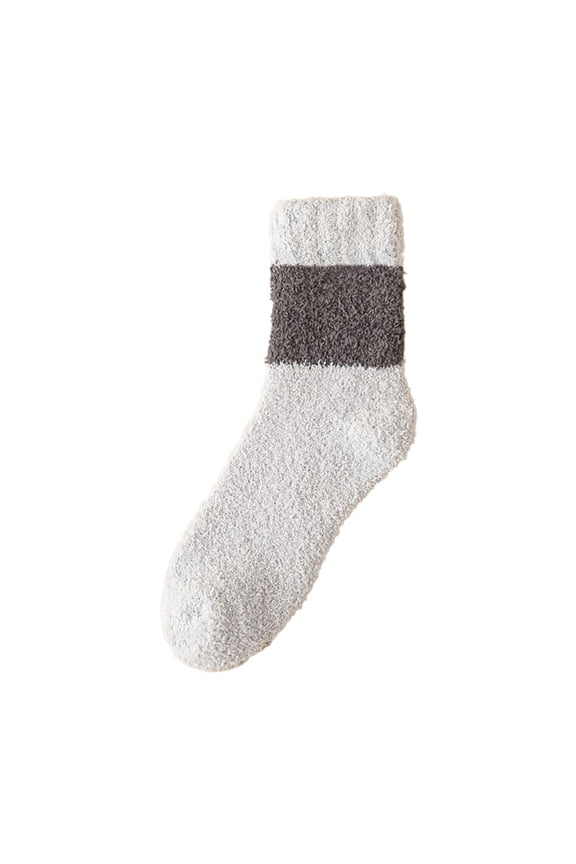 Wool Socks for Women Cozy Cotton Fluffy Casual Fun Cozy Socks Light Ashy