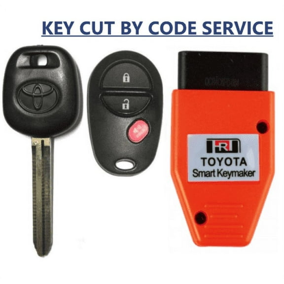 CYT BY CODE + Toyota Transponder Chip Key 44D Dot + 3B Remote + Programming Tool VLS