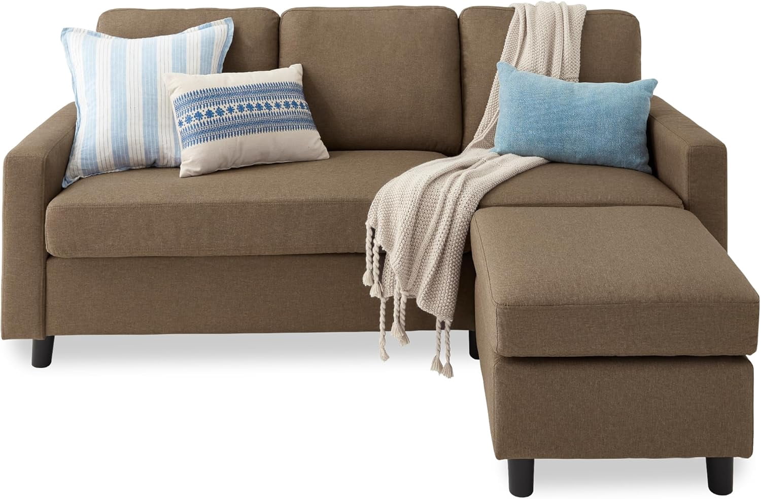 CYTROP Upholstered Sectional Sofa for Home, Apartment, Dorm, Bonus Room ...