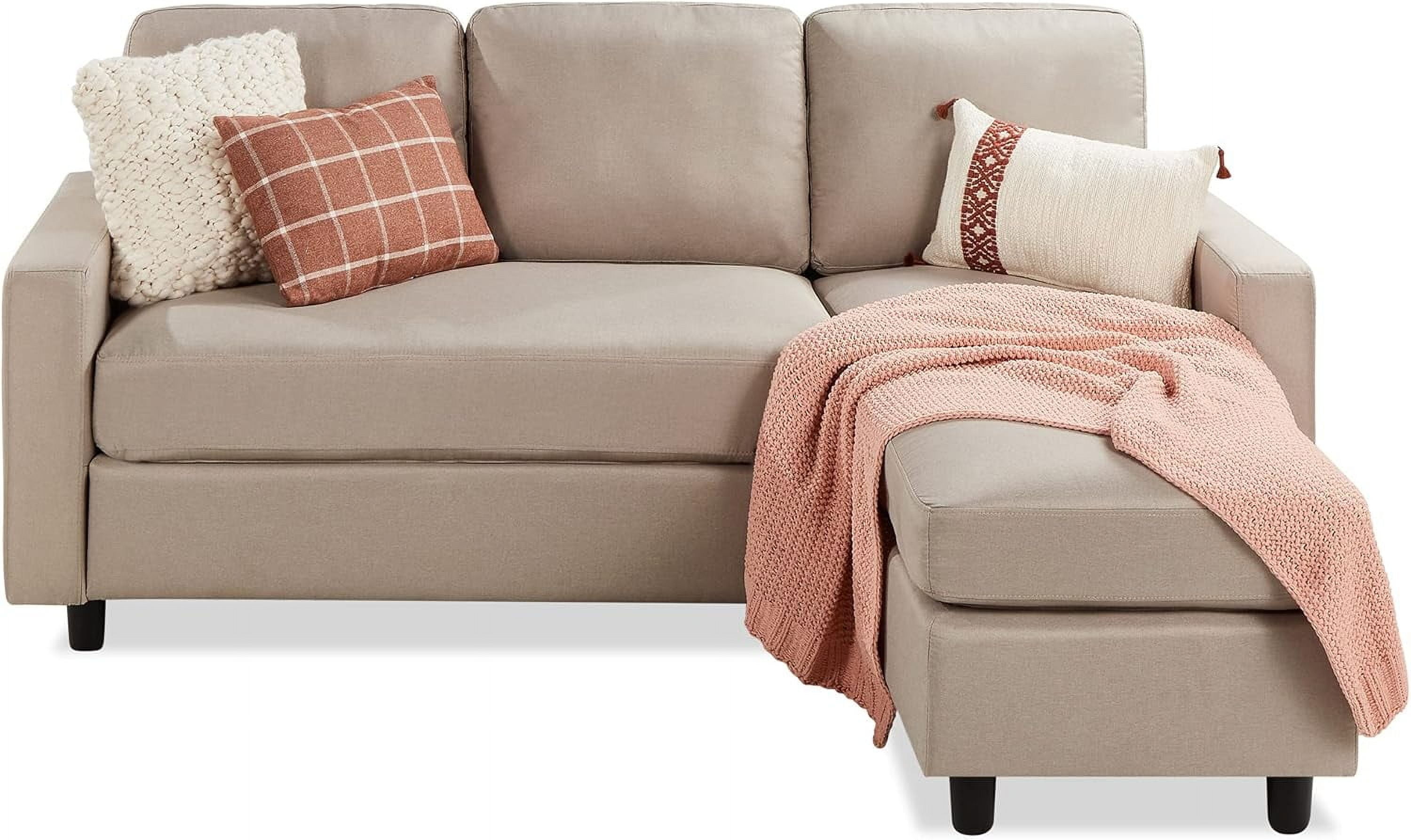CYTROP Upholstered Sectional Sofa for Home, Apartment, Dorm, Bonus Room ...
