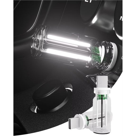 CYU SHOP 2 PCS Car USB Lights,Portable Vintage USB Nightlight with Touch Dimmable,Mini Glass Bottle LED for Lamp Bedroom, Vehicle, Camping Decor .Plug and Play (White)