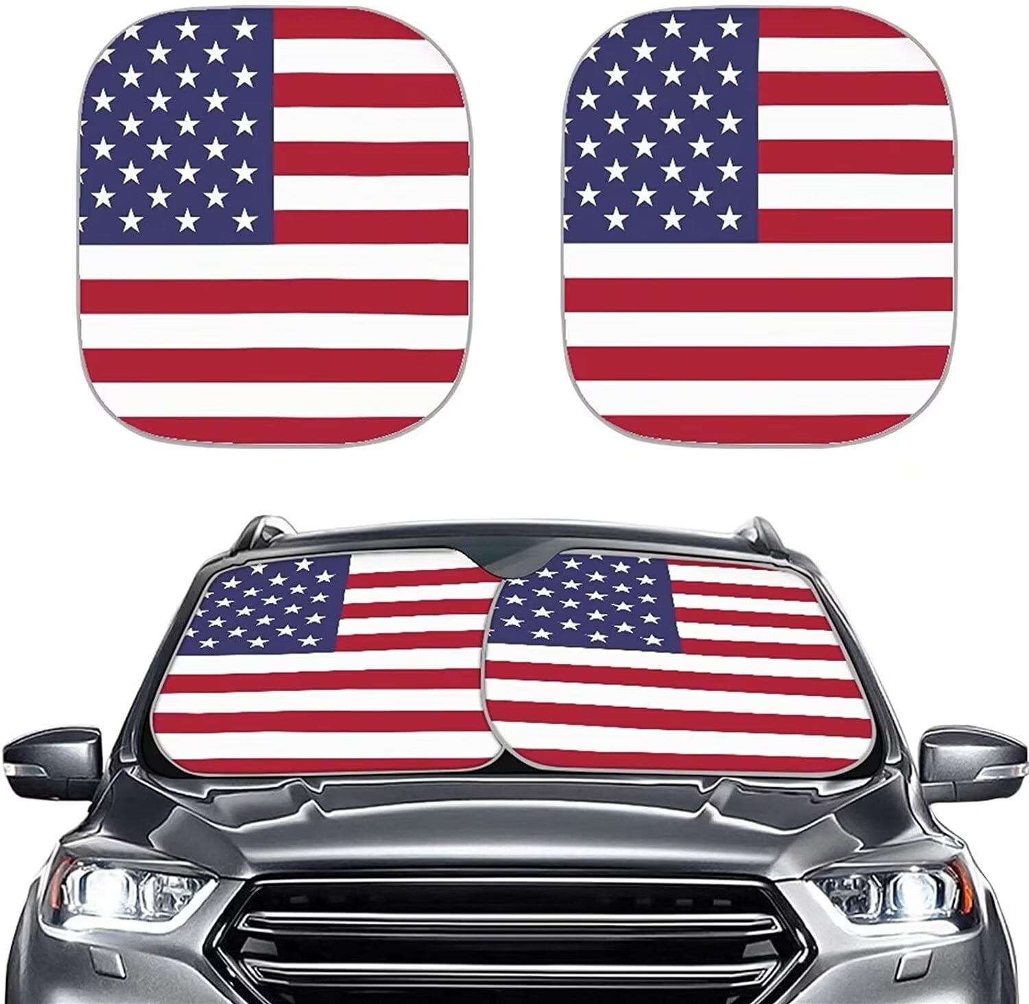 CYU SHOP Car Front Windshield Sun Shades for Women, Classic American