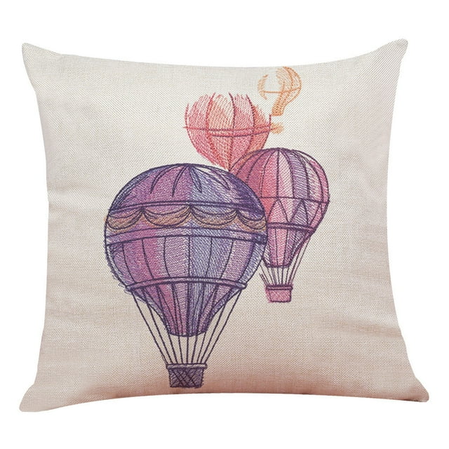 CYXLFZH Pillow Case Home Decor Cushion Cover Hot Air Balloon Throw