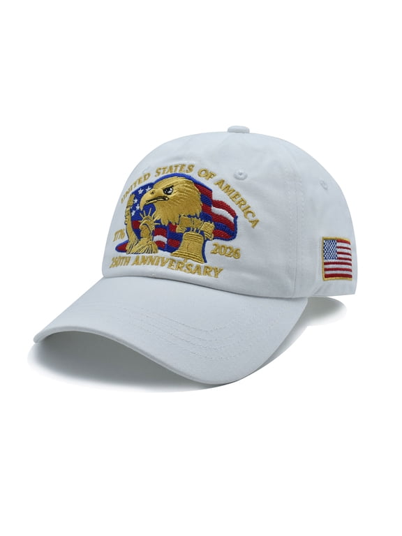 250 Anniversary USA Hat for Men Women, Embroidery 250 Year American Hat Eagle, Adjustable Patriotic Baseball Cap