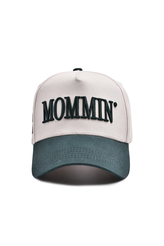 Mommin Trucker Hat for Women, New Mom Gifts for Wife, Mothers Day Birthday Gifts from Daughter Son Husband, 3D Embroidered Mom Baseball Cap, Adjustable Vintage Two Tone Mama Hat for Casual