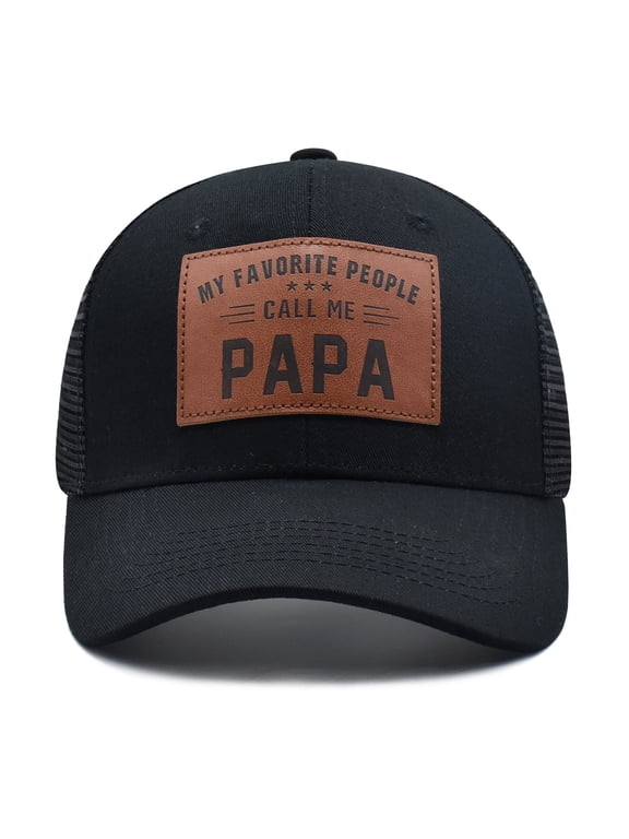 Papa Trucker Hat, My Favorite People Call Me PAPA, Funny Father's Day Hats Birthday Gifts, Adjustable Dad Baseball Cap for Daddy Grandpa