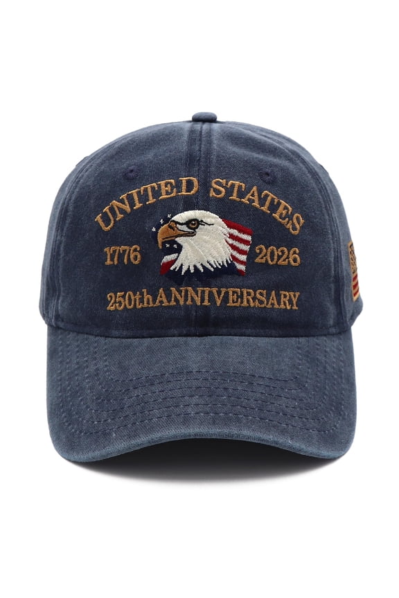 United States 250th Anniversary Hat,USA Baseball Cap 1776-2026 American Eagles Hat Patriotic Embroidered Hats for Men Women
