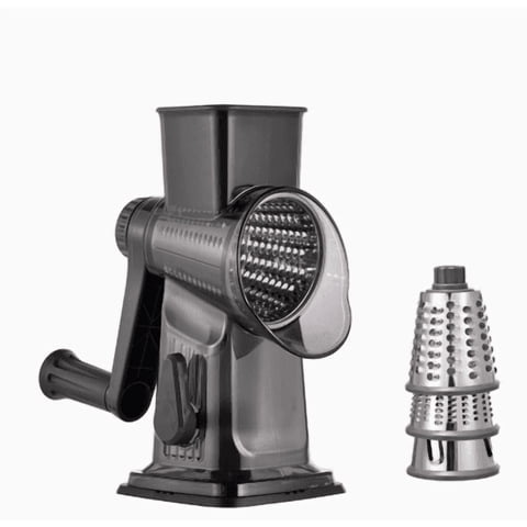 CYYI 3-in-1 Rotary Cheese Grater with Crank – One Size, Handheld Shredder & Slicer with 3 Stainless Steel Blades, Suction Base for Cheese, Vegetables, Nuts