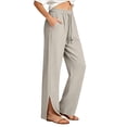 thumbnail image 1 of CYYOLLPF Cotton Capri Pants for Women Paper Bag Pants Hiking Capris for Women Lounge Sweatpants Pull on Pants Beach Pants for Women Gaucho Pants for Women Long Lounge Pant Gray M, 1 of 7
