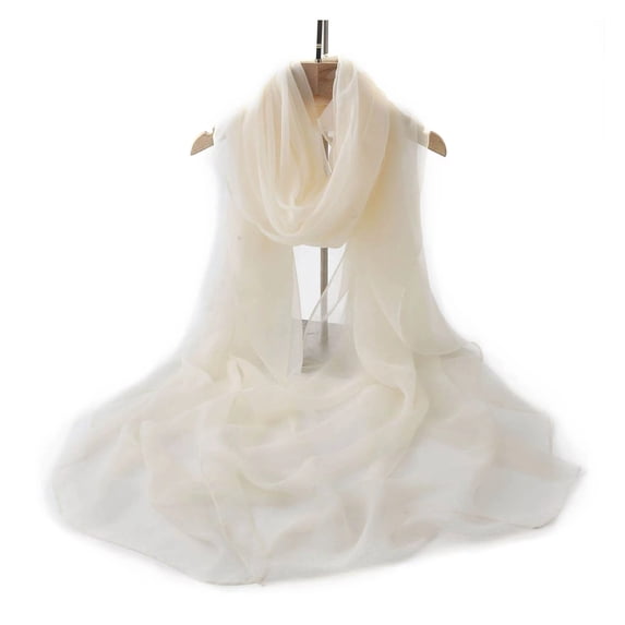 CYYOLLPF Silk Scarf Gauze Scarf Capes for Women Long Wrap Rebozo Para Mujer Wrap Headscarf Shawl Wraps for Women Travel Wrap Crochet Poncho Beach Wrap for Women Shawl Beige One Size