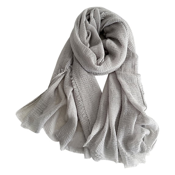 CYYOLLPF Silk Scarf for Womens Large Scarf Lightweight Scarf Women Scarves Crochet Poncho Crochet Shawl Summer Rebozo Para Mujer Long Chiffon Scarf Long Scarf Light Ashy One Size