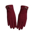 thumbnail image 1 of CYYOLLPF Warm Gloves for Women Costume Banquet Short Gloves Warm Windproof Gloves Warm Gloves Thermal Gloves for Women Cute Gloves Soft Thick Fleece Lining Glove Everyday Wear Red One Size, 1 of 4