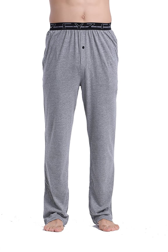 CYZ Men's 100% Cotton Jersey Knit Pajama Sleep/Lounge Pants