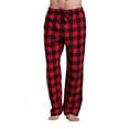 thumbnail image 1 of CYZ Men's 100% Cotton Super Soft Flannel Plaid Pajama Pants-BlackRedGingham-XL, 1 of 3