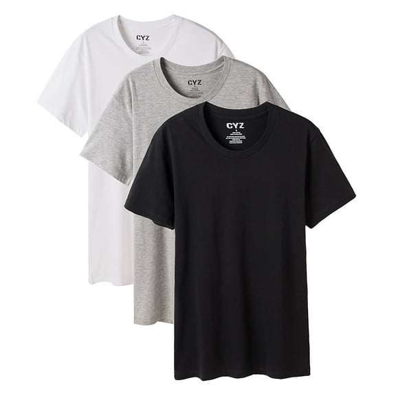 CYZ Men's 3-PK 100% Cotton Crew Neck T-Shirt