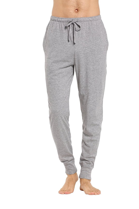 CYZ Men's Cotton Knit Jogger Lounge Pants with Drawstring