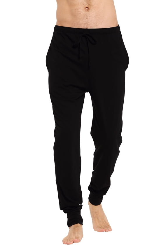 CYZ Men's Cotton Knit Jogger Lounge Pants with Drawstring