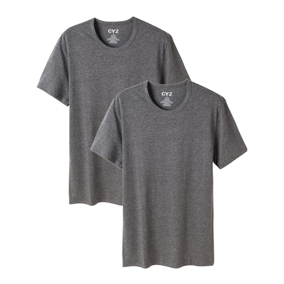 CYZ Mens 2-PK Cotton Stretch Crew Neck Fitted T-Shirt