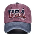 thumbnail image 1 of American Flag Baseball Cap - Washed Soft Dad Hat for Unisex with USA Alphabet Embroidery, 1 of 2