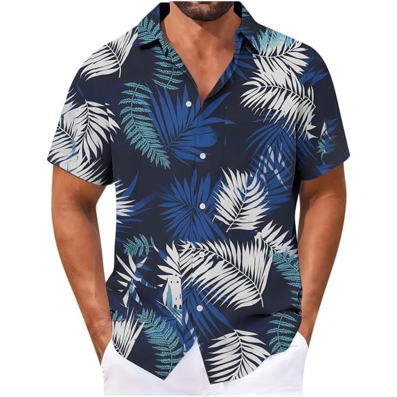 CYiJun Button Down Shirts for Men Short Sleeve Casual Shirts Beach Summer Wedding Shirt