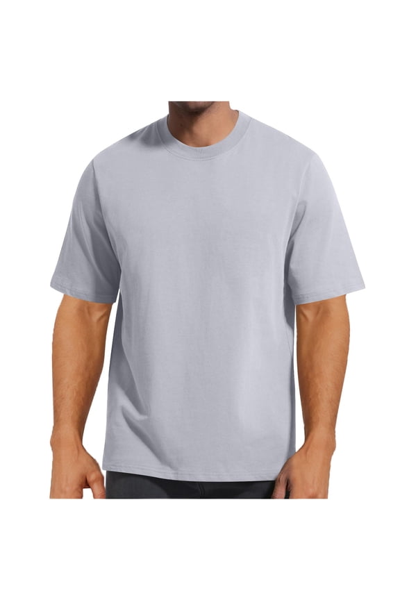 Cotton T Shirts for Men,Summer Soft Moisture Wicking Basic Tee,Sizes S-4XL