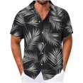 thumbnail image 1 of CYiJun George Button Down Shirts for Men Short Sleeve Wrinkle Free Casual Vacation Beach Summer Tops, 1 of 4