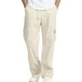 thumbnail image 1 of CYiJun George Cargo Pants for Men Fashion Loose Fit Wide Leg Casual Pants with Multi Pockets, 1 of 5