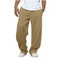 thumbnail image 1 of CYiJun George Casual Pants for Men Loose Fit Comfy Soft Elastic Waist Drawstring Sweatpants, 1 of 7