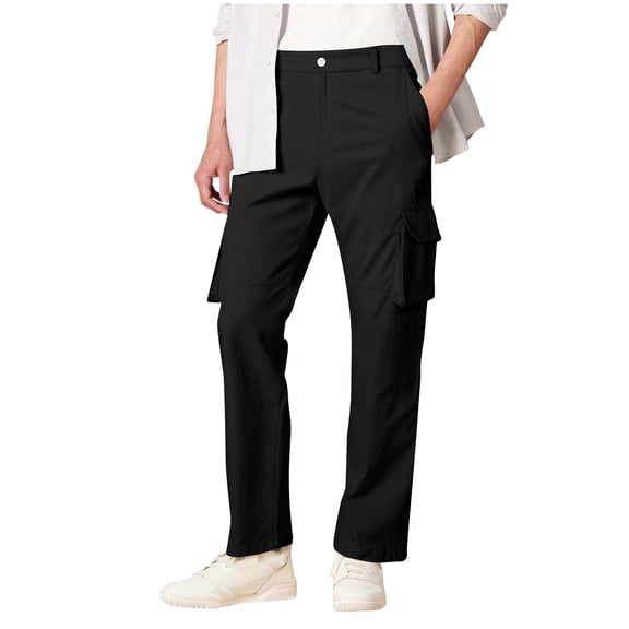 CYiJun George Chino Pants for Men Lightweight Casual Comfy Classic Fit Stretch Cargo Pants