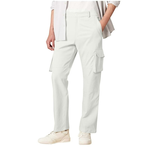 CYiJun George Chino Pants for Men Lightweight Casual Comfy Classic Fit Stretch Cargo Pants