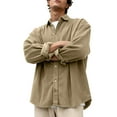 thumbnail image 1 of CYiJun George Corduroy Shirt for Men Casual Long Sleeve Soft Work Lightweight Button Down Shirts, 1 of 8
