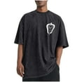 thumbnail image 1 of CYiJun George Cotton T Shirt for Men Summer Crew Neck Short Sleeve Casual Graphic Tees,Sizes S-5XL, 1 of 5