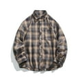 thumbnail image 1 of CYiJun George Flannel Shirt for Men Long Sleeve Regular Fit Button Down Casual Plaid Shirt with Pockets,Navy 3XL, 1 of 4