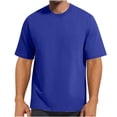 thumbnail image 1 of CYiJun Mens Big & Tall T Shirts Crew Neck Short Sleeve Cotton Basic Tee,Sizes S-4XL, 1 of 3