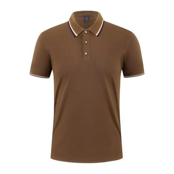 CYiJun George Men's Classic Fit Solid Polo Shirt,Pique Cotton Blend,Lightweight & Breathable for Work,Travel,or Casual Events