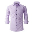 thumbnail image 1 of CYiJun Men's Dress Shirt Casual Stretch Long Sleeve Wrinkle-Free Regular Fit Button Down Shirts, 1 of 1