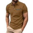 thumbnail image 1 of CYiJun Mens Polo Shirts Short Sleeve Cotton Pique 3 Button Classic Fit Casual T-Shirt Performance Golf Shirts, 1 of 5