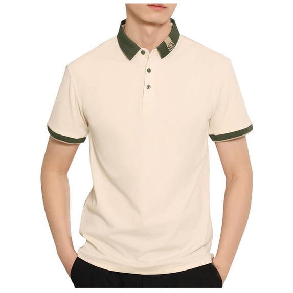 CYiJun Men's Polo Shirts Short Sleeve Soft Cotton Pique T-Shirts 3 Buttons Classic Fit Casual Performance Golf Shirts