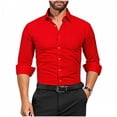 thumbnail image 1 of CYiJun Mens Stretch Dress Shirts Long Sleeve Wrinkle Free Formal Shirt Business Casual Button Down Shirts, 1 of 6