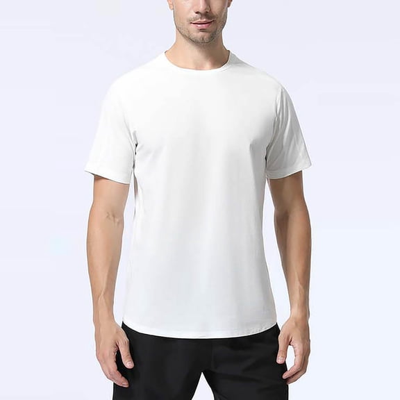 CYiJun George Men's T Shirts,Crew Neck Breathable Quick-Dry Short Sleeve Tops, Lightweight Gym Tee