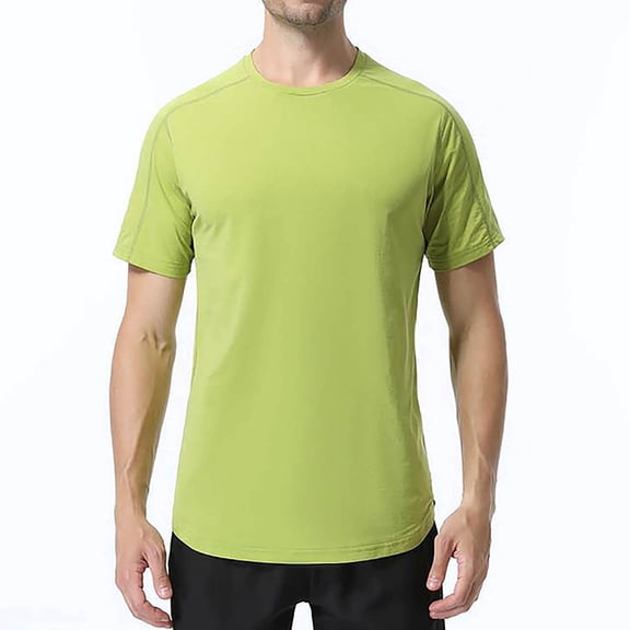 CYiJun George Men's T Shirts,Crew Neck Breathable Quick-Dry Short Sleeve Tops, Lightweight Gym Tee