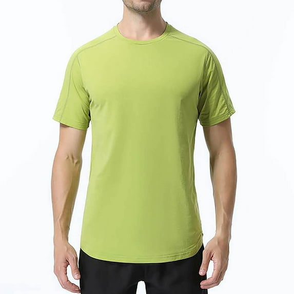 CYiJun Mens T Shirts,Crew Neck Breathable Quick-Dry Short Sleeve Tops, Lightweight Gym Tee