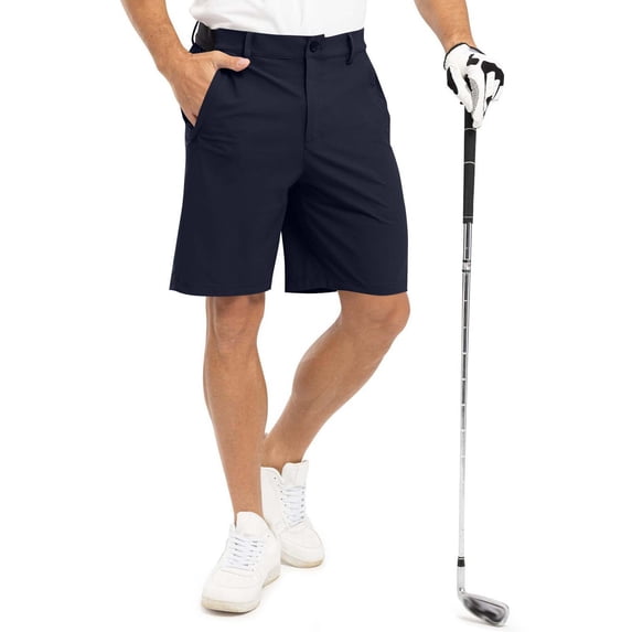 CYiJun Mens and Big Mens Casual Shorts Lightweight Moisture Wicking Stretch Golf Work Dress Shorts,Sizes S-4XL