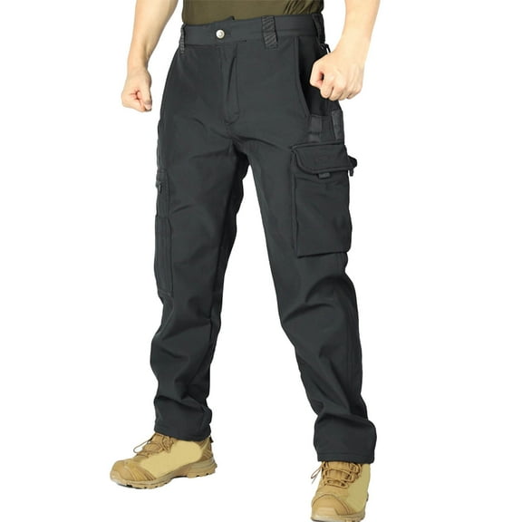 CYiJun Mens Cargo Pants Ripstop Water Resistant Hiking Work Pants Outdoor Multi Pockets Tactical Pants
